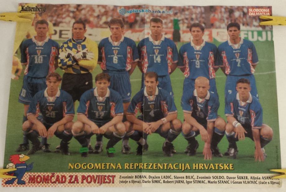 Hrvatska nogometna reprezentacija poster 1998