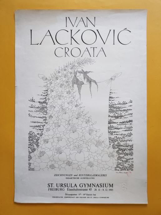 Ivan Lacković - plakati za izložbu potpisani