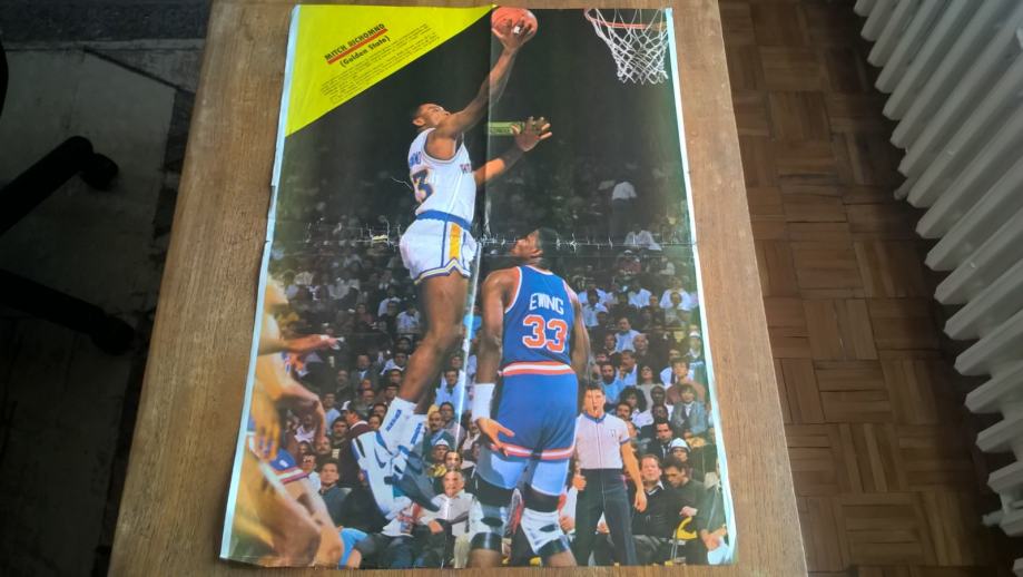 NBA posteri iz časopisa Koš (M. Richmond i Patrick Ewing, Rađa, Divac)