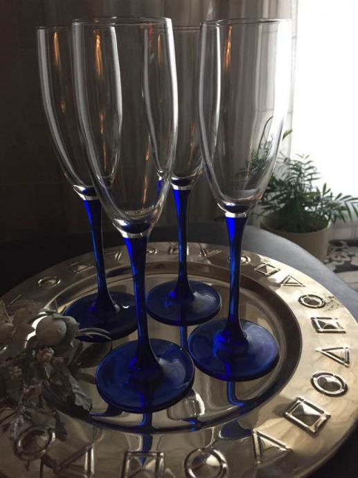 LUMINARC OCEAN SAPHIR čaše za šampanjac crystal made in France