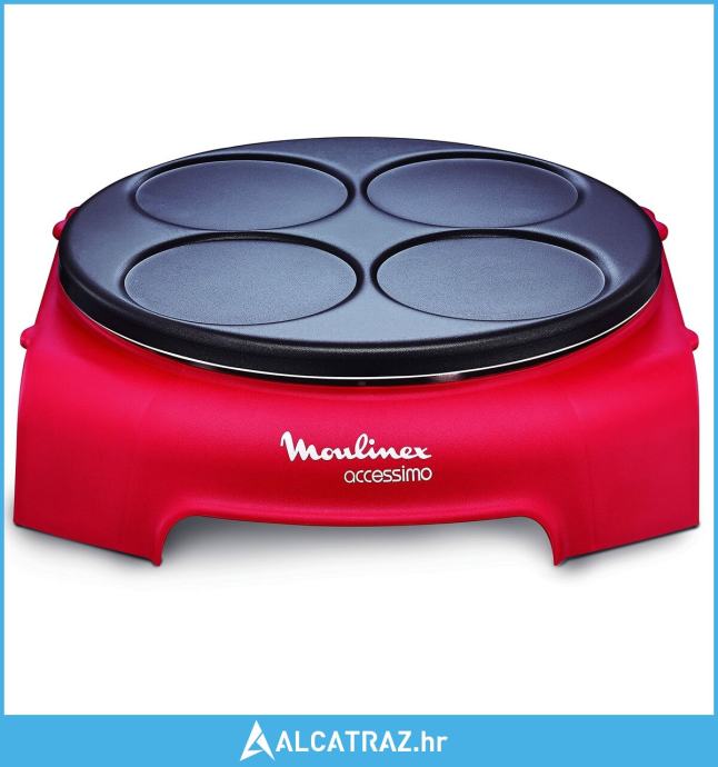 Moulinex Accessimo PY312511 Party Crêpe pannenkoekenset, anti-aanbaklaag, thermoplastisch isolatiesysteem, thermoplast, rood