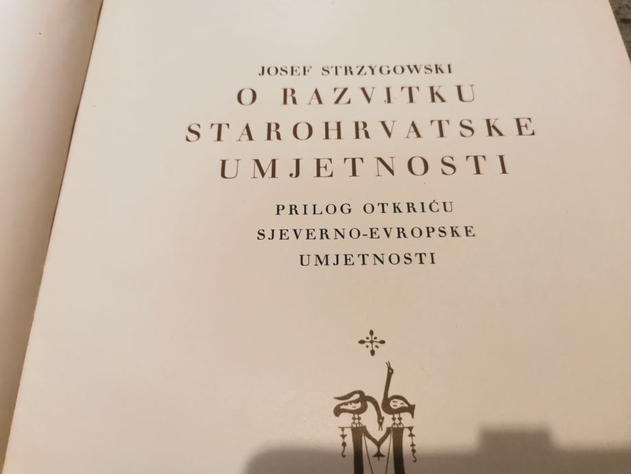 Josef Strzygowski Starohrvatska umjetnost 1927.