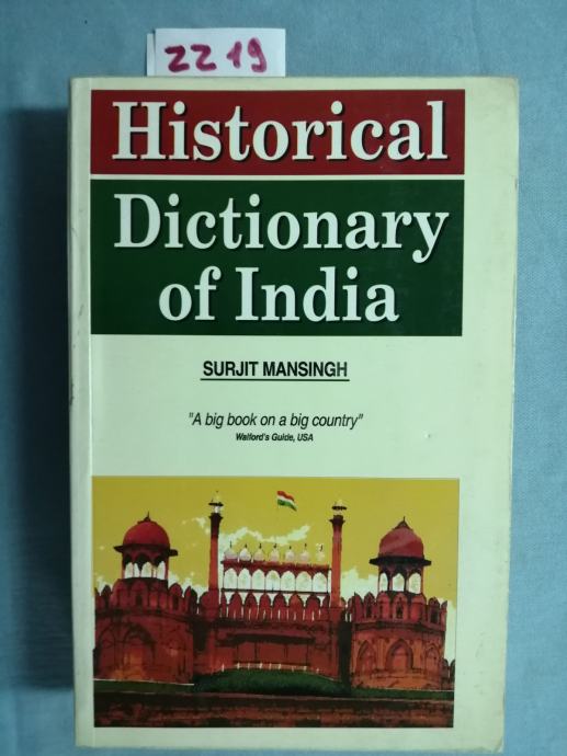 Surjit Mansingh Historical Dictionary of India (ZZ19)