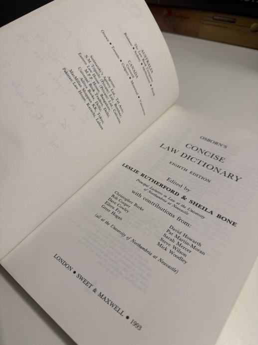 Osborns concise law dictionary