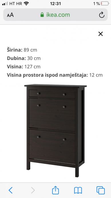 KAO NOV Hemnes element za obucu (IKEA)