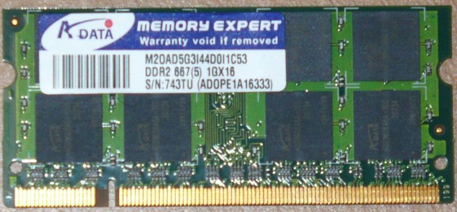 1GB Memory EXPERT DDR2 667mhz 1Gx16 SOdIMM