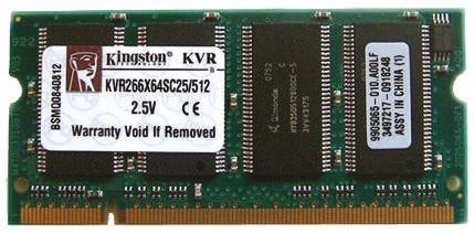 512MB KINGSTON KVR266X64SC25/512 DDR 266mhz sodimm