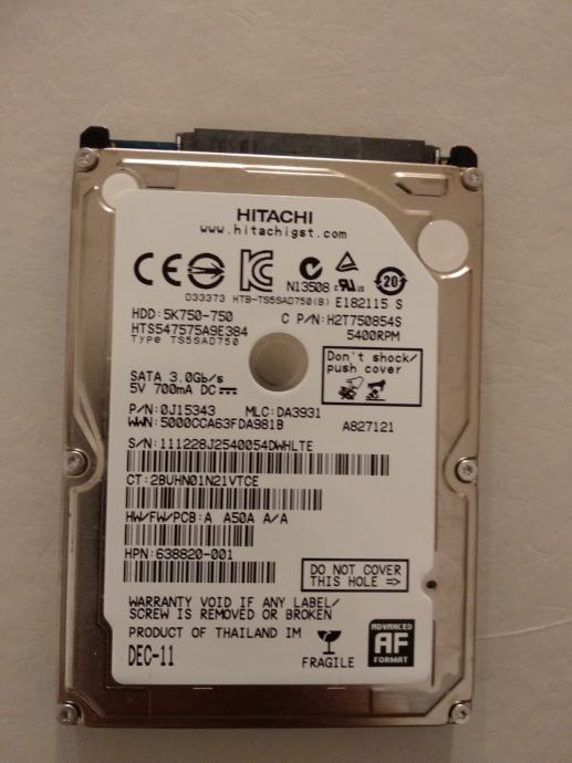 HDD 750 GB Hitachi 2.5