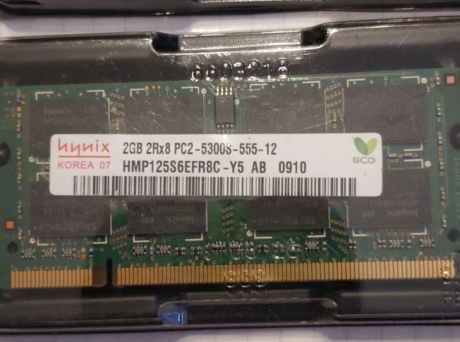Memorije za LAPTOP: DDR2, SODIMM, PC2-5300 ,HYNIX