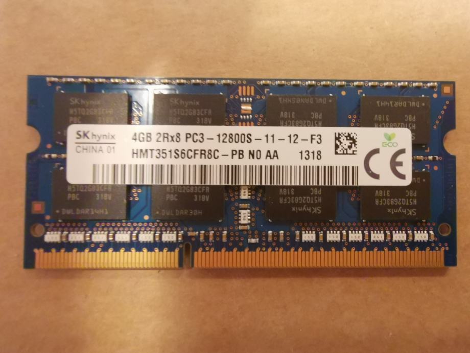 SK Hynix So-dimm RAM PC3-12800S za Laptope DDR3 4GB | R1 Račun