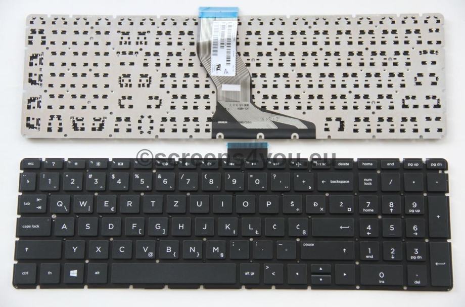 Tipkovnica za laptope HP 250 G6/255 G6/256 G6/258 G6/15-cc/17-ak crna