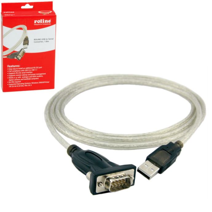 Roline adapter USB2.0 - Serial RS232 port, DB9, 1.8m | NOVO | R1 račun