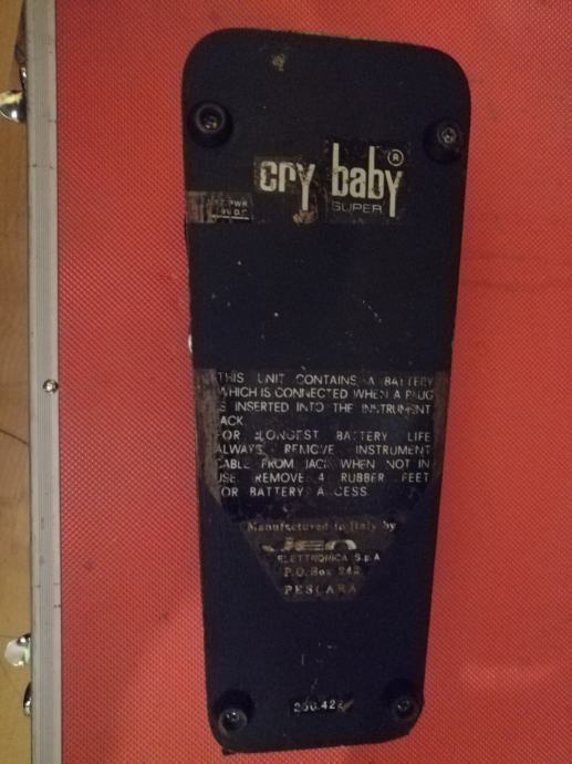 Original Vintage 70s Jen Cry Baby Super wah red fasel circuit