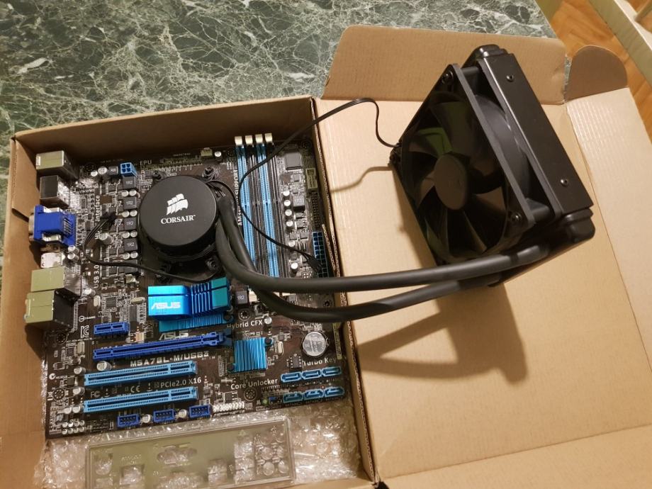 AMD fx6100 socket am3 + matična asus m5a78l m/usb3 + corsair h40