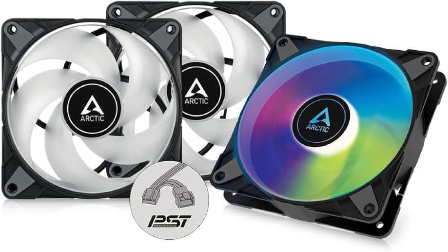 ARCTIC P12 PWM PST - PC Fan, 120mm Fan, PC Case Fan with PWM Sharing Technology , Pressure-optimised, quiet motor, Computer, Fan Speed: 200-1800 rpm - Black