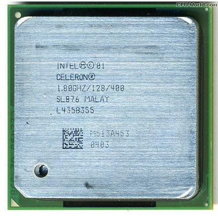 Intel Celeron Processor 1.80 GHz, 128K Cache, 400 MHz FSB, s478