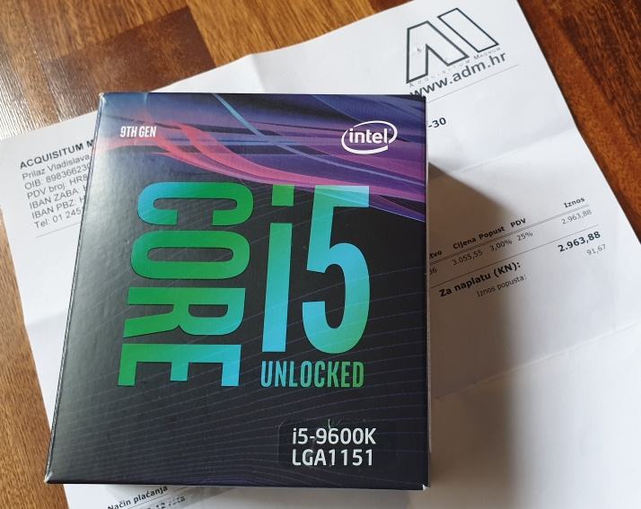 Intel Core i5 9600K (3.7GHz, 9MB, LGA1151) CPU Box