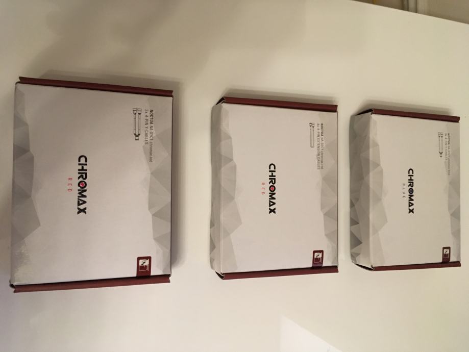 Noctua chromax raznobojni PWM splitter i produžni kabeli