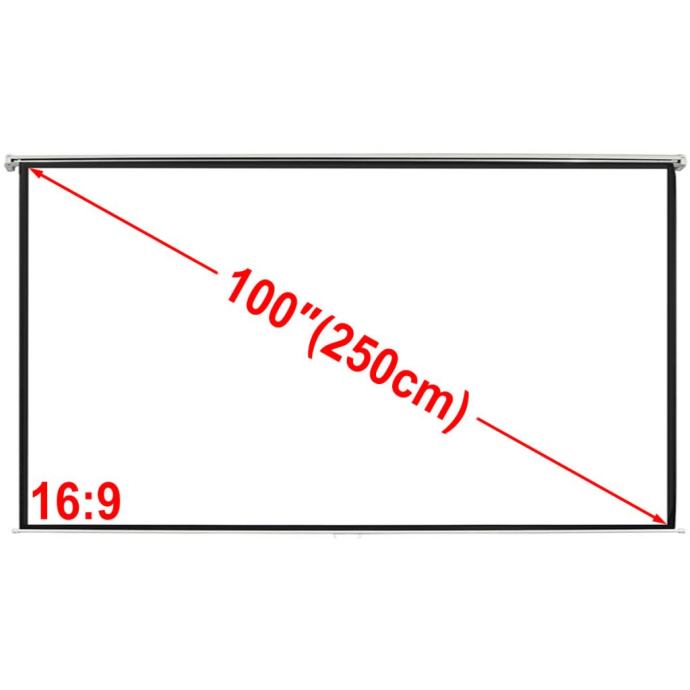 Manualno projekcijsko platno 200 x 153 mat bijelo 4:3 stropno ili zidn