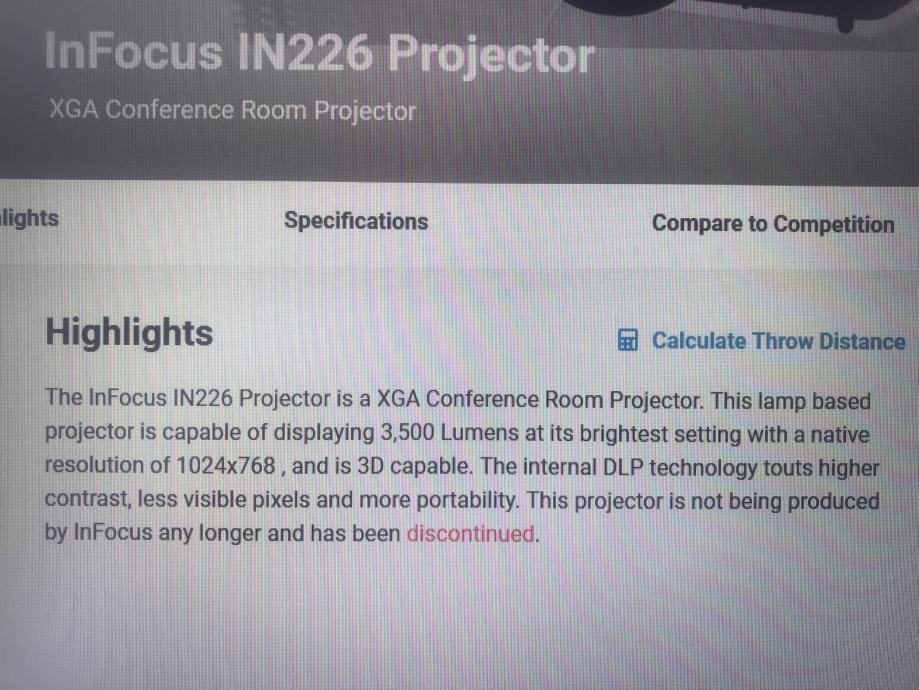 Projektor InFocus IN226 - zapakirano