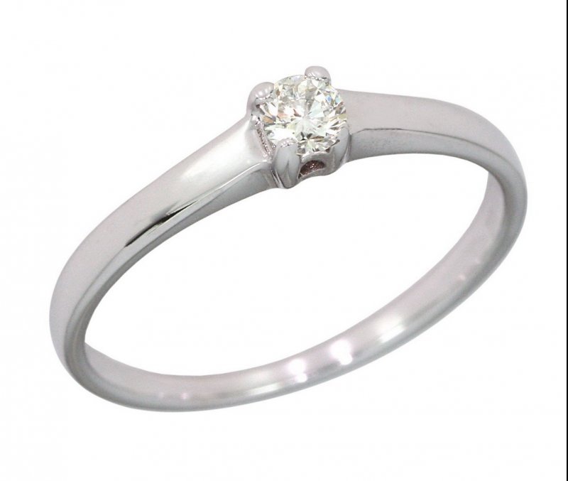 Dijamantni zaručnički prsten od bijeloga zlata