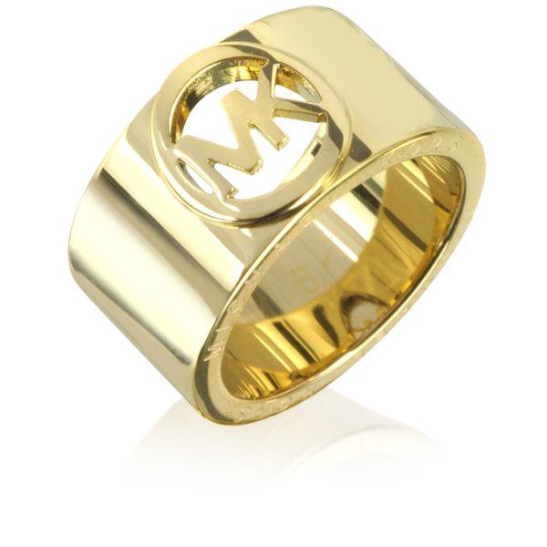 prototip otvor pognuti  Prekrasan zlatni Michael Kors prsten sa istaknutim MK logom
