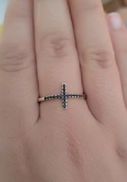Srebrni prsten-križ, 925