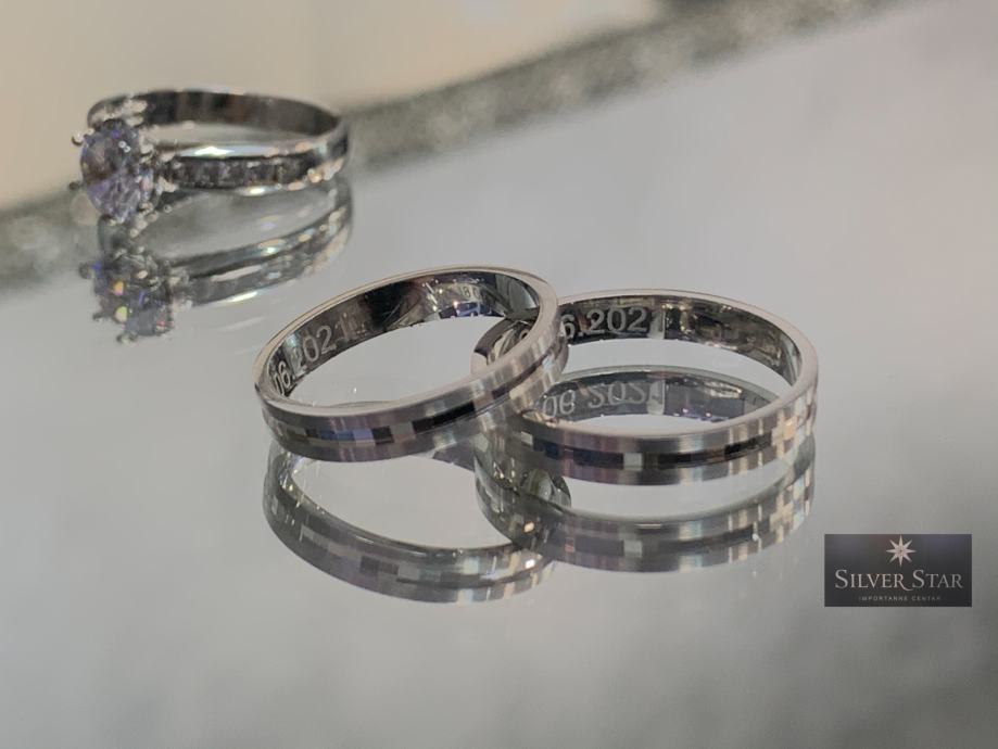 Zlatni - srebrni prsten vjenčani svi brojevi SVE VELIČINE odmah gotovo