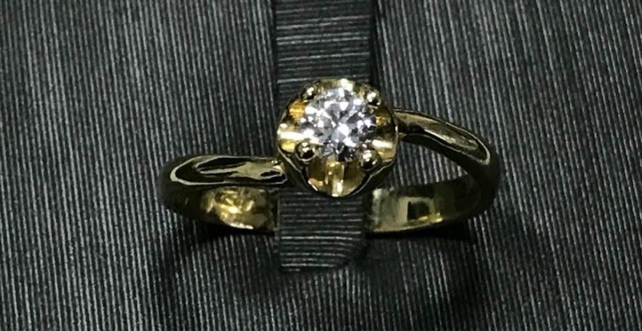 Zlatni zaručnički prsten 585 •NOVO •CERTIFIKAT - Silver Star
