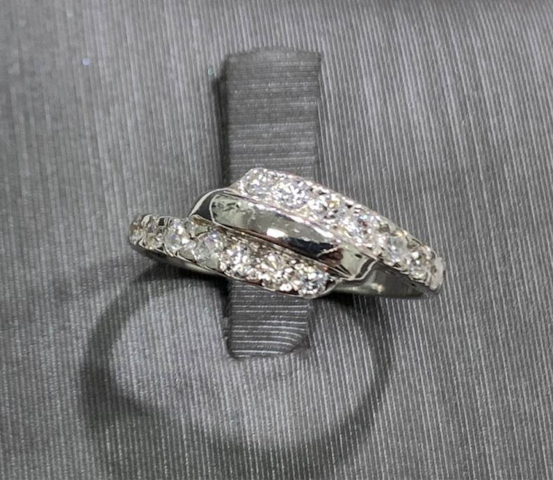 Zlatni zaručnički prsten bijelo zlato 585 •NOVO •CERTIFIKAT