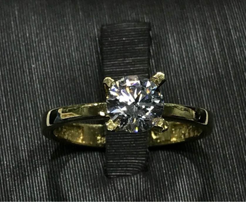 Zlatni zaručnički prsten •NOVO •GARANCIJA •CERTIFIKAT - Silver Star