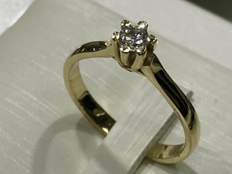 Zlatni zaručnički prsten žuto zlato 585 - Mogućnost izrade u bijelom