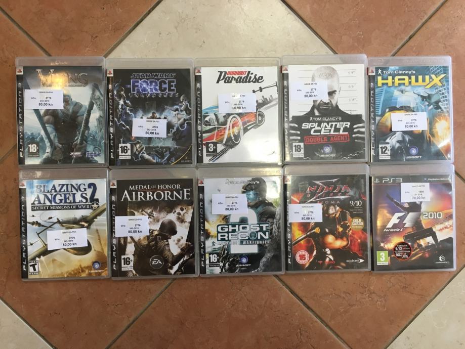Igrice za Sony PS3 razne vrste!