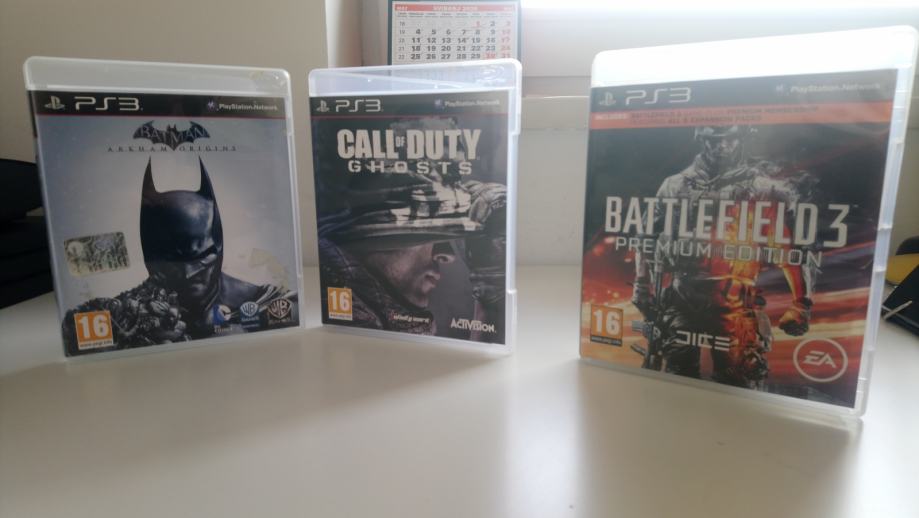 PS3 Igre - Call of Duty: Ghosts, Batman: Arkham origins, Battlefield 3