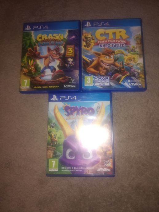 Ps 4 igre Spyro,Cras B. i CTR!