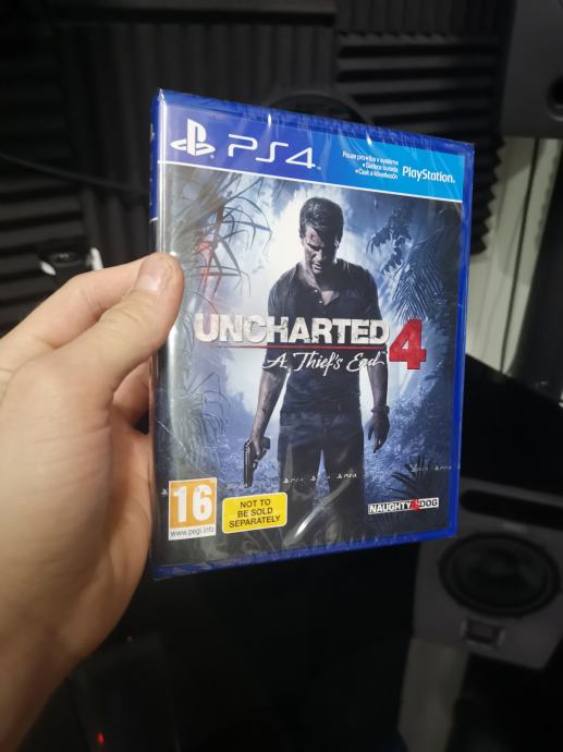 PS4 Uncharted 4 Thiefs End, novo, vakumirano