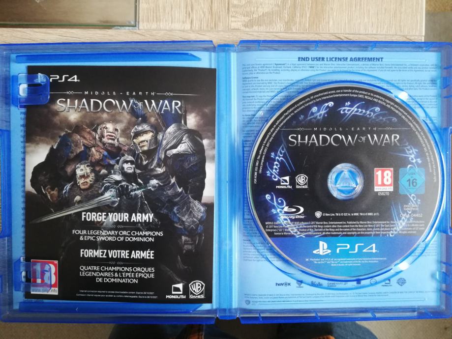 Shadow of War + DLC Ps4
