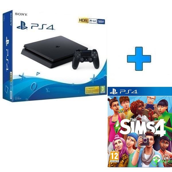 PlayStation 4 S 500GB Black + Sims 4, novo u trgovini,račun,garancija