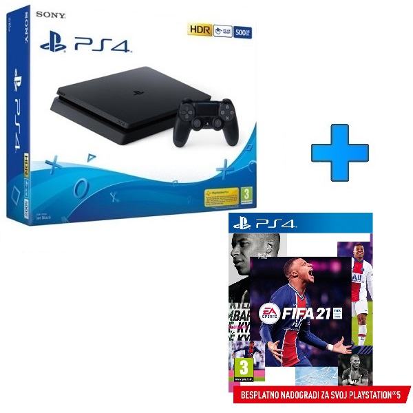 PlayStation 4 500GB F Chassis Black + FIFA 21,novo u trgovini,račun,ga