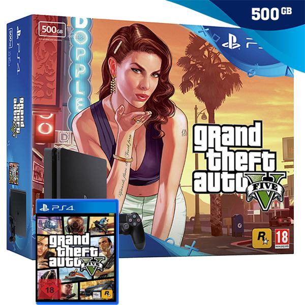 PS4 500GB Slim + Grand Theft Auto V (GTA 5),TRGOVINA,NOVO!