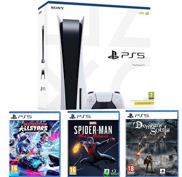 Playstation 5 Disc Edition +3 igre novo u trgovini,račun,garancija 2 g