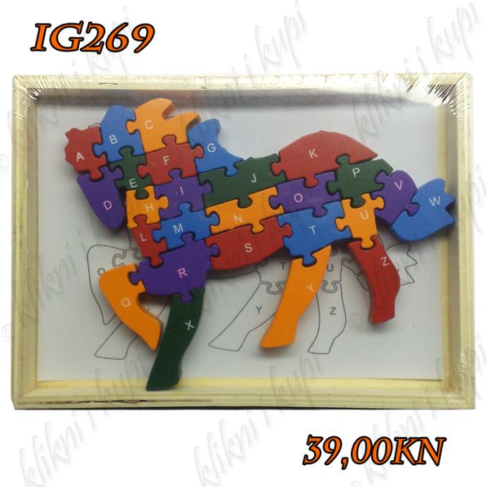 Drvene puzle konj, u kutiji - IG269
