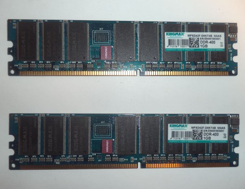 1GB DDR 400 Mhz PC3200 RAM Kingmax - više komada