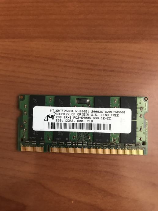2GB MICRON SODIMM 800MHz PC2-6400S DDR2