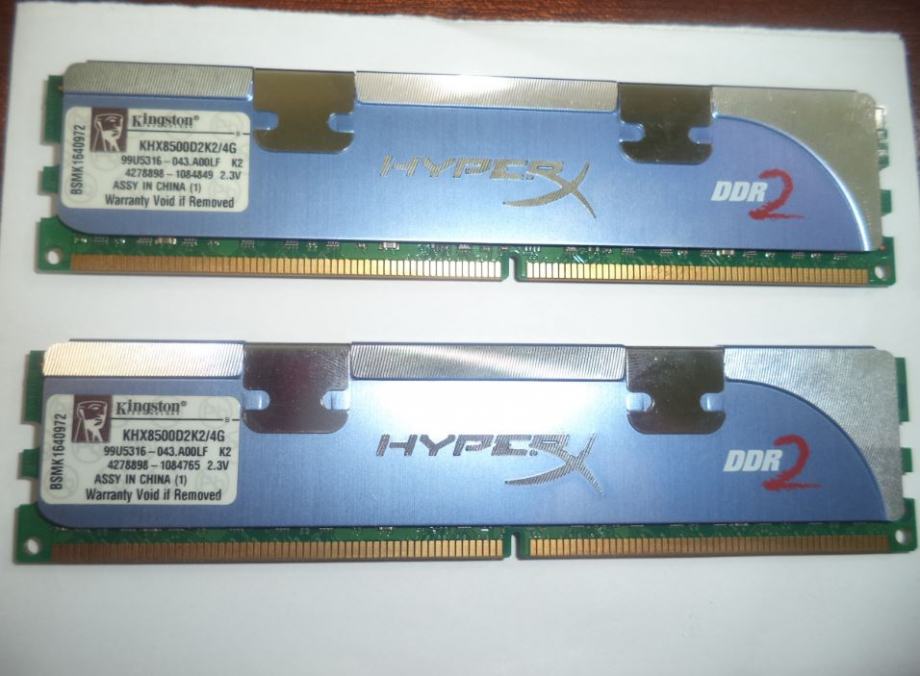 4GB (2 x 2GB) Kingston HyperX DDR2 1066 Mhz PC2-8500 RAM