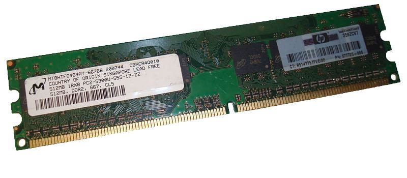 512MB CRUCIAL MT8HTF6464AY-667D7 CL5 DDR2 DIMM