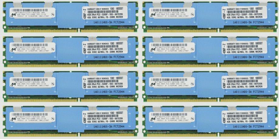 20x 2 GB DDR2 FB-DIMM 667 MHz ECC