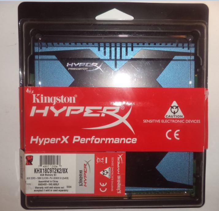 8GB (2 x 4GB) Kingston HyperX Predator DDR3 1866Mhz CL9