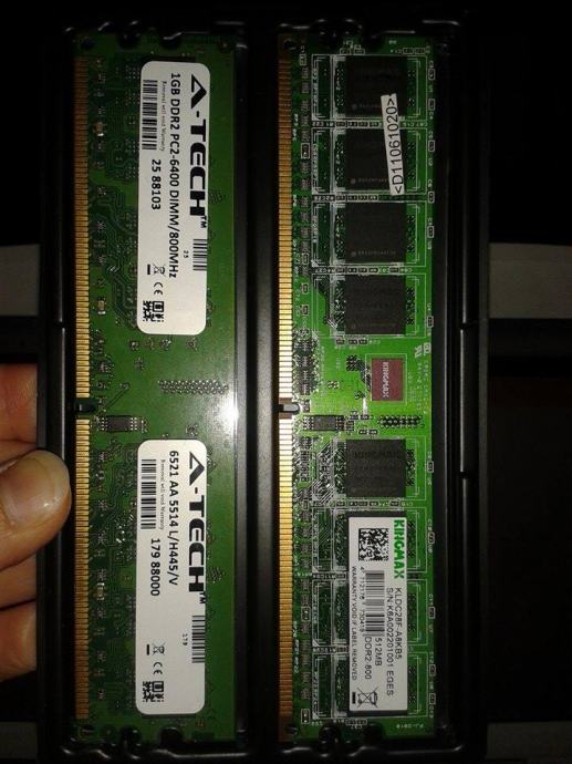 A-TECH radna memorija 1 GB DDR2 i Kingmax 512 MB i 1 GB DDR2