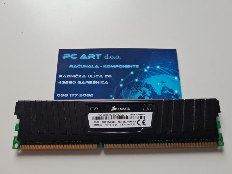 Lotto Di 25 Moduli Corsair RAM DDR3 8GB (200GB Totali) PC3-12800 1600 MHz &ndash; Desktop, Usati Ma Funzionanti